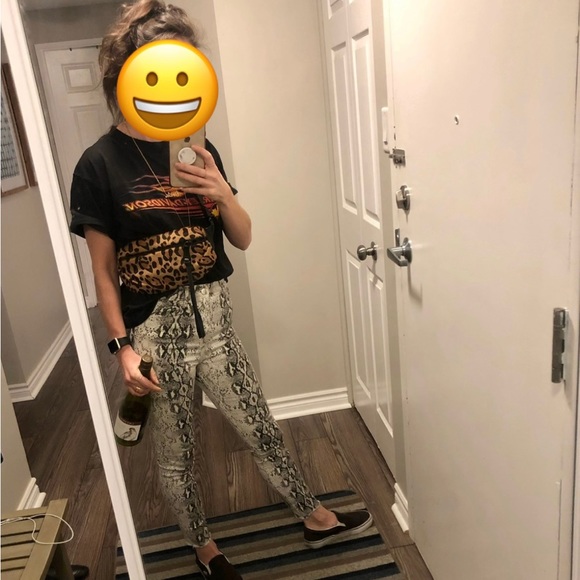Zara Snake Print Jeans - Picture 1 of 4
